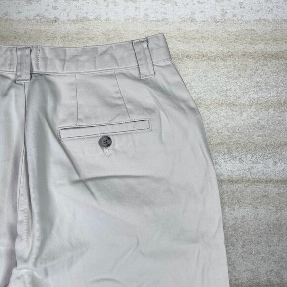 Vintage Y2K Lee MR Khakis Pants 28x28 Baggy Wide Leg Fit Cream White - Picture 3 of 4